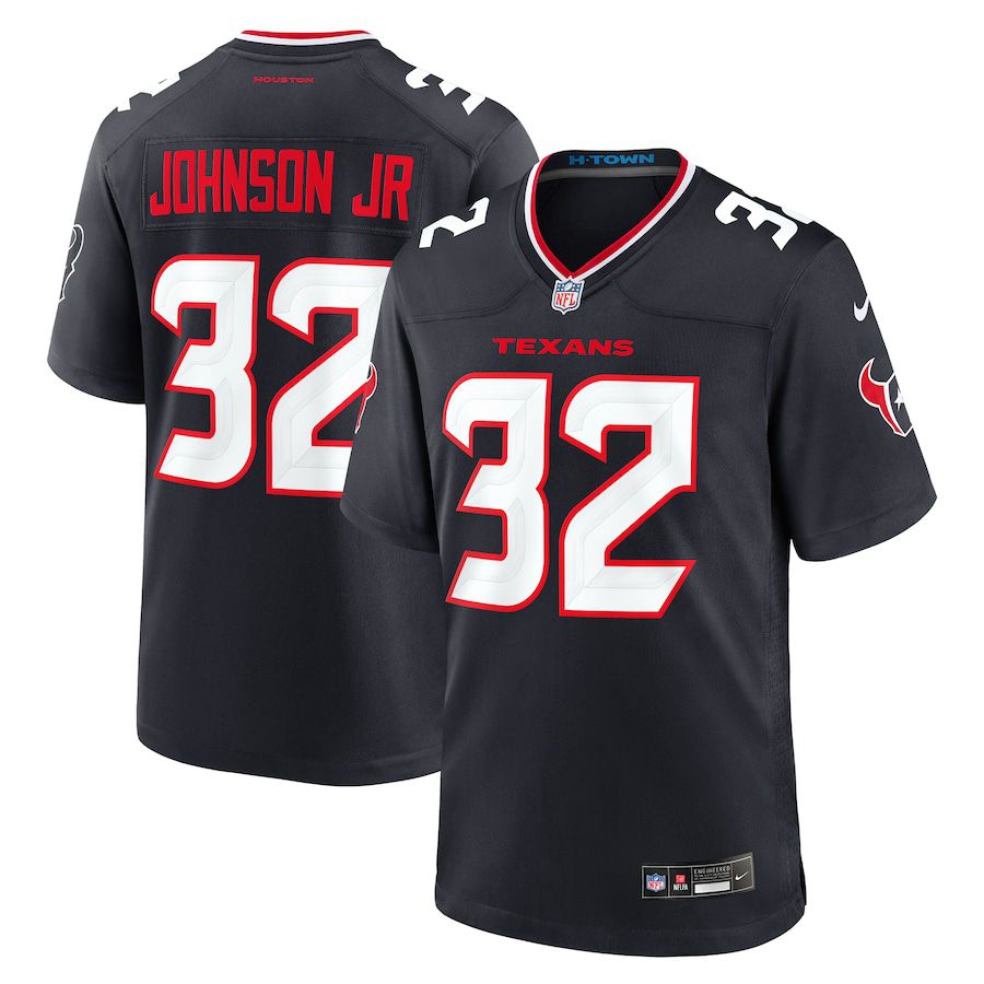 Men Houston Texans #32 Lonnie Johnson Jr. Nike Navy Team Game NFL Jersey->houston texans->NFL Jersey